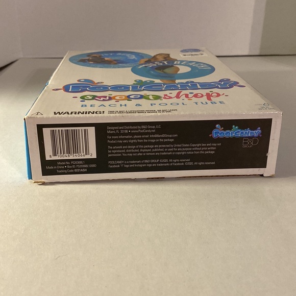 PoolCandy Sweet Shop Blue Raspberry "Just Beachy" 36" Pool Tube NEW! - Picture 9 of 10